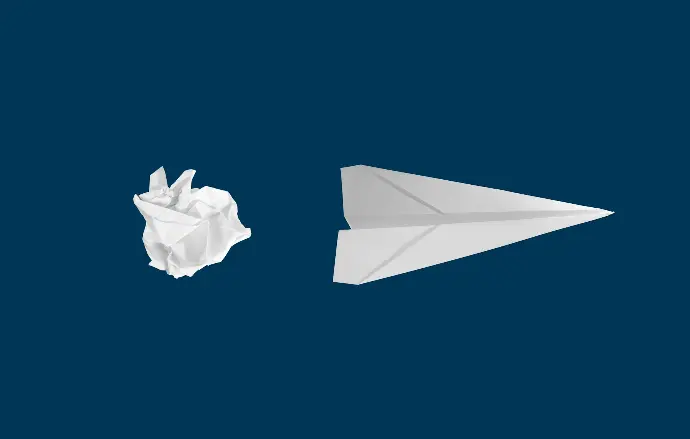 paper plane white paper plane on white background